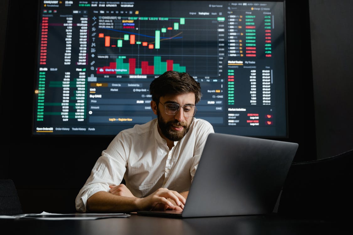 Marketing analytics on laptop