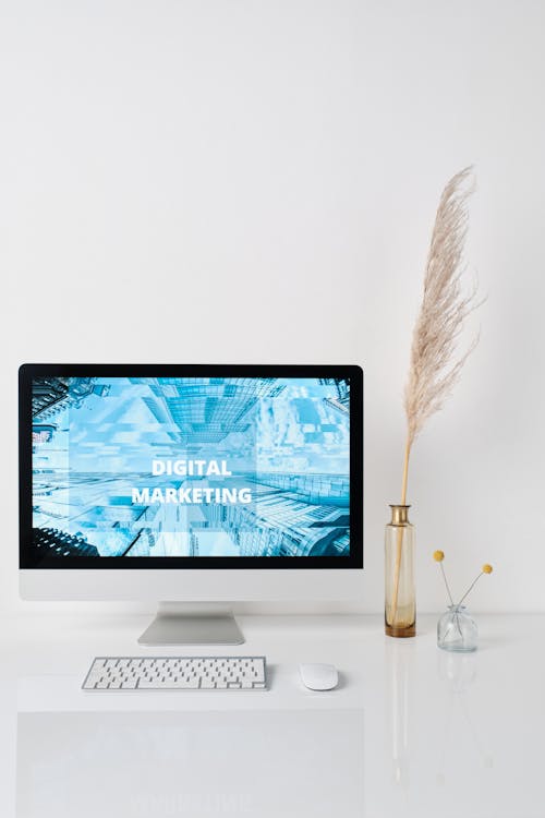 Digital marketing on screen