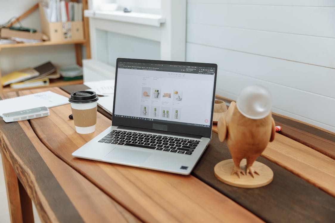 Website design on laptop