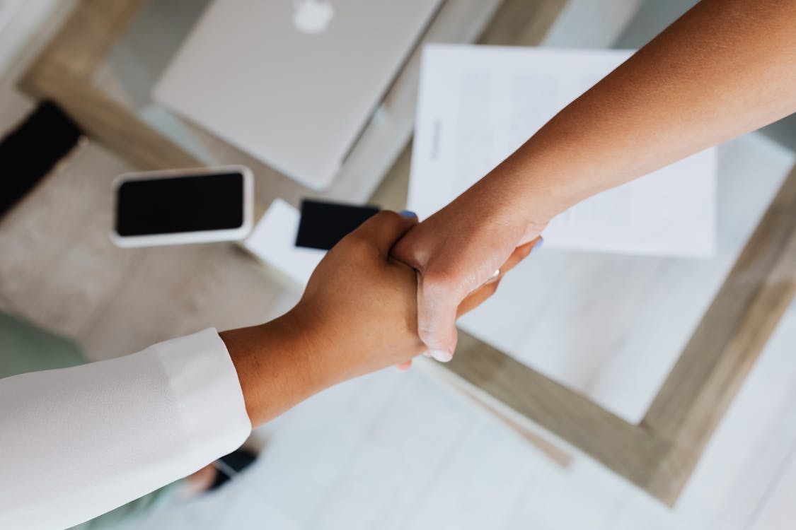 Business handshake representing trust