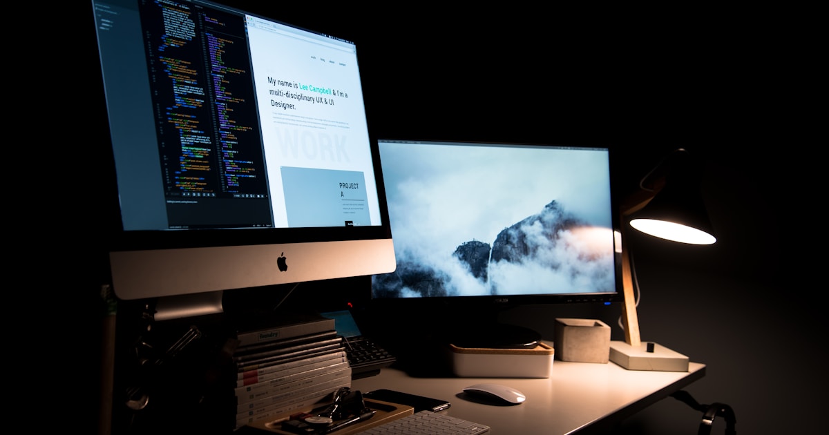 Laptop displaying website builder comparison on a clean desk, representing the WordPress vs Squarespace decision for businesses